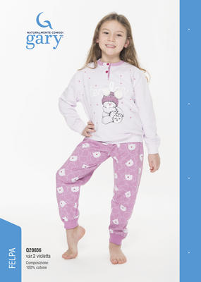 PIGIAMA BAMBINA M/L Q30036 Ingrosso Pigiami 0/16 Anni Tellini S.r.l.